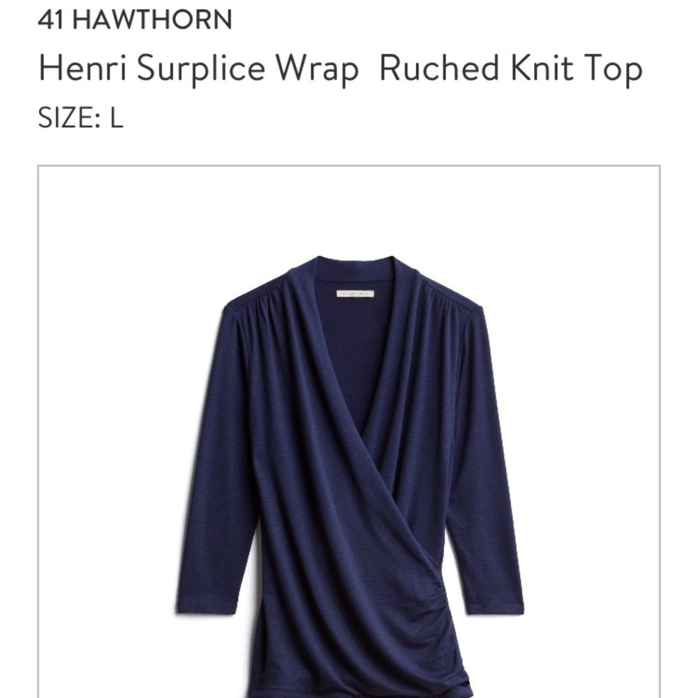 41 Hawthorn, Henri Crossfront Ruched Knit Top